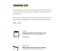 Tablet Screenshot of joanne-lin.com